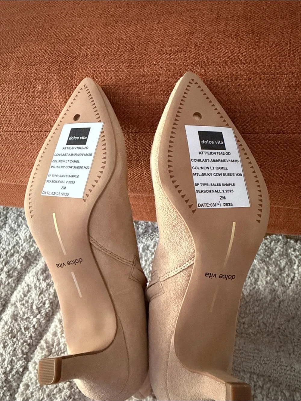 Dolce Vita Beige Suede Over-the-Knee Boots